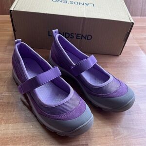 Landsend all weather Maryjane, purple shoes size 4, new in box